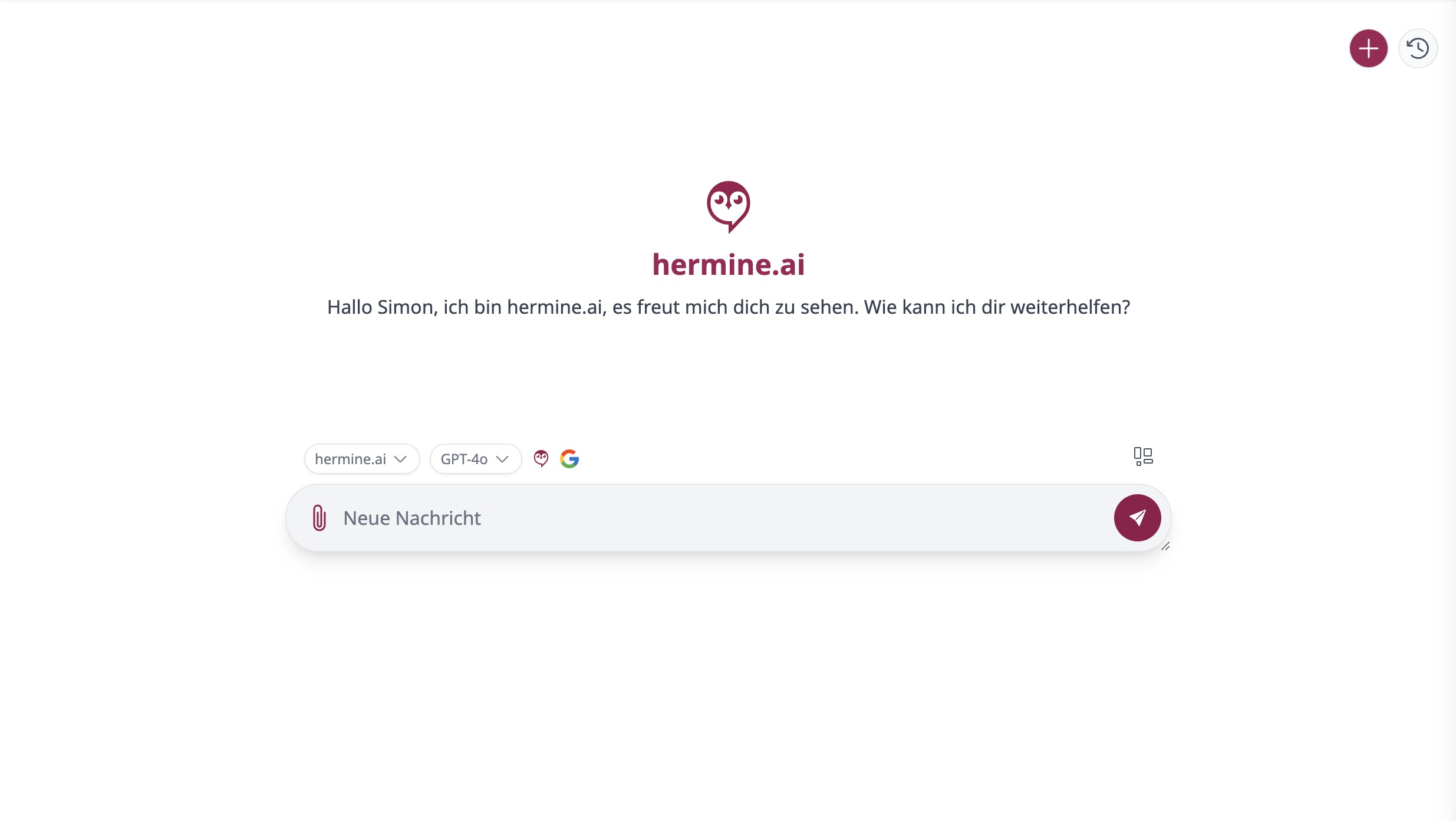 Chat bei hermine.ai