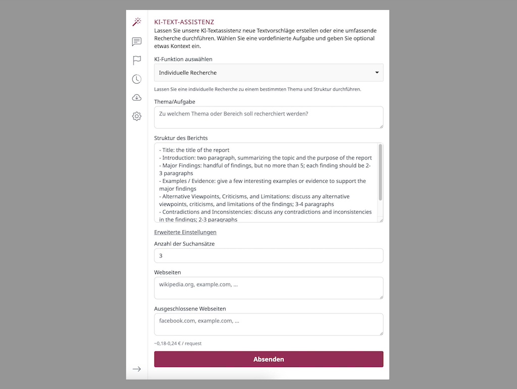 Deep-Research bei hermine.ai