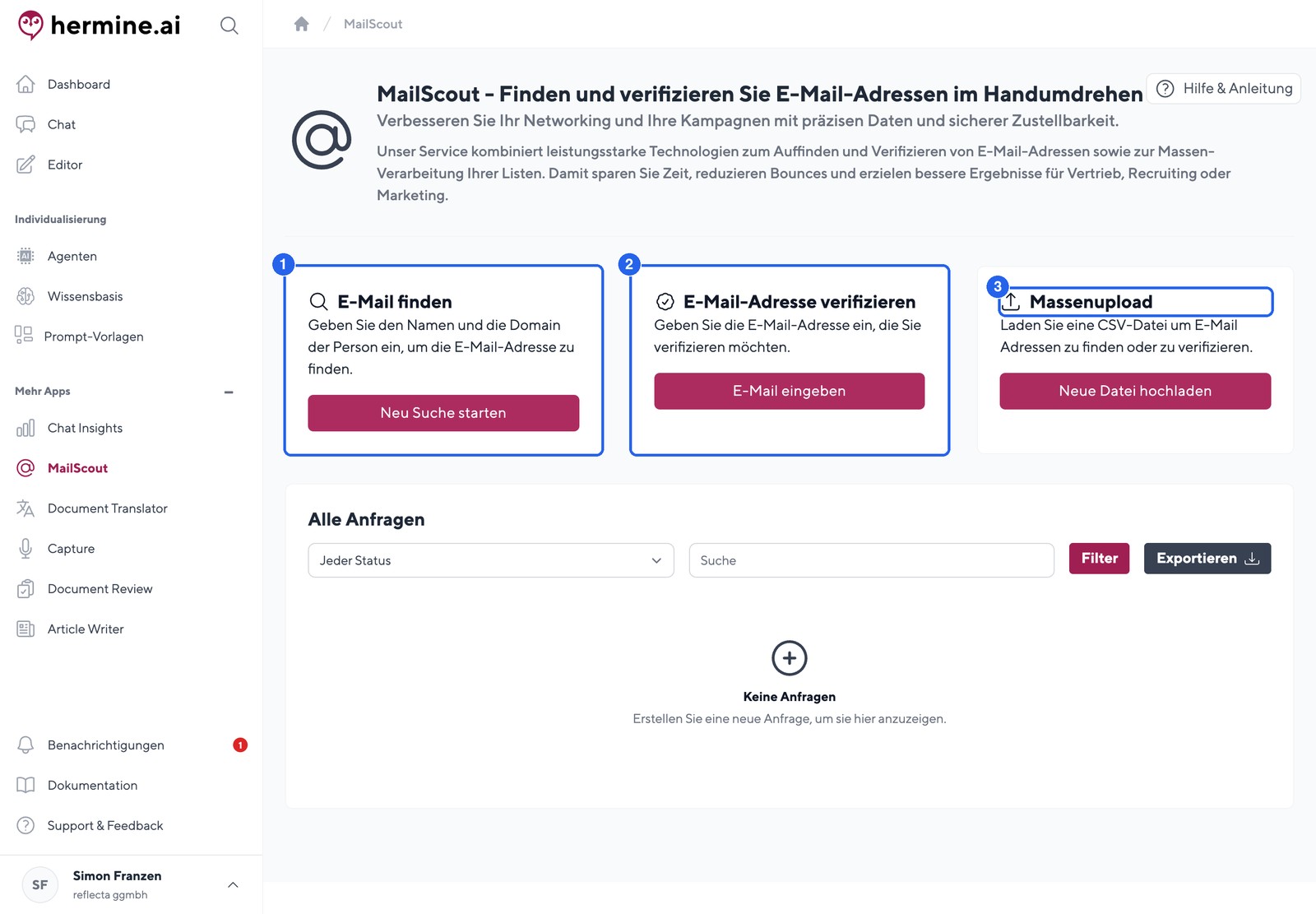 MailScout: E-Mail-Adressen finden und verifizieren